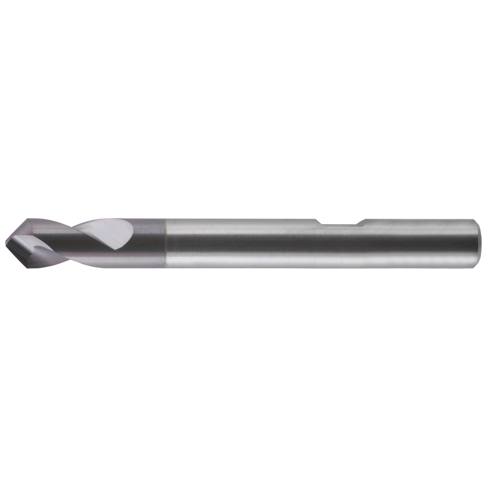 NC spotting drill, solid carbide 90° 12 mm TiAlN, HB shank